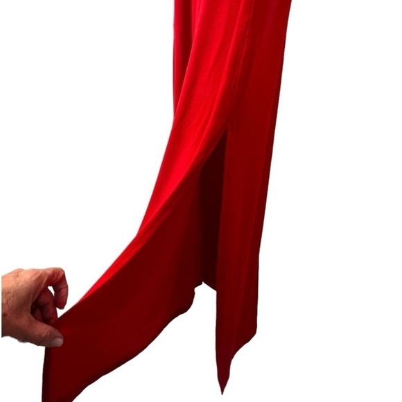 Summersalt The Everywhere Colorblock Pink Red Jersey Knit Midi Dress Women’s XS - Picture 4 of 6